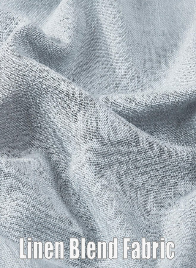 Kayne Studio Blue Fog Pinch Pleated Full Blackout Curtains, Linen Blend Room Darkening Thermal Insulated Soundproof Drapes, 95 Inch Back Tab Window Curtains for Living Room Bedroom (2 Panels, 40"x95") - Image 4
